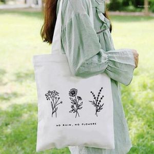 Kvällspåsar blomma växtdesign kvinnor duk väska damer reser handväska mode casual tote litterär bok shopping axel för flickor rnnil