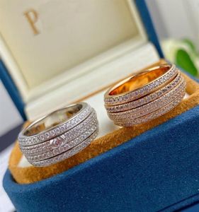 Seria posiadania Pierścień Piage Rose wyjątkowo 18 -karatowe złoto Sterling Srebrny luksusowy biżuteria obrotowa wykwintna marka prezentów Designer1316081