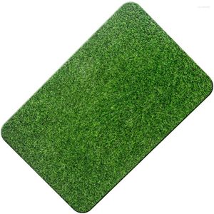 Carpets Artificial Grass Rug Outdoors Entry Way Carpet Floor Mat Front Rubber Entrance Green