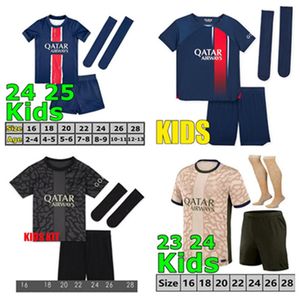 kids kit psgs maglia da calcio maillot bambini 2022 2023 kit da calcio 22/23 psgs Maillot de foot bambini MBAPPE maglia da calcio