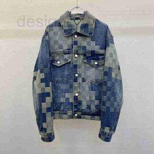 Men's Jackets designer 2024 brand mens jacket fashion mosaic jacquard material US size denim jacket highend luxury designer jacket 4QIU