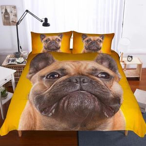 Yatak takımları Pet köpek shar pei set yatak odası dekor mikrofiber hipoalerjenik zipper 1 adet yorgan kapağı yastık