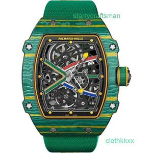 Richamills tittar på RM Tourbillon armbandsur Richamills Mens Series RM 6702 Titta på NTPT Richamills full ihålig automatisk mekanisk transparent rörelse singel WA