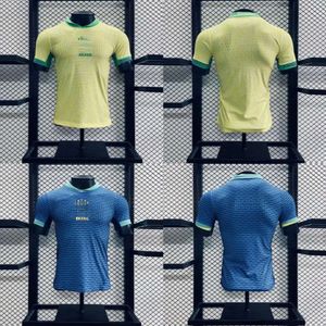 Set di calcio/turisti da tracce 2425 Brasiliana National Team Jersey Home and Away 10 Neymar Version Fan Version Versione giocatore Short Sleeved Football Jersey Team Kit