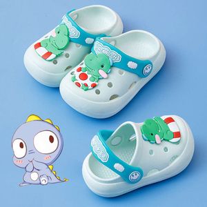 Boys Girls Cute Cartoon Dinosaur Children Soft Sole Comfort Shoes Baby Kids Summer Sandal Home Slippers