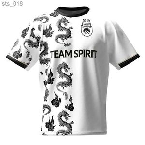 팬 Tops Tees 2024 New Team Spirit Jersey Fashion Game Esports 플레이어 Donk Uniform Competition Clothing Clothing Mens Top 3D Print Boys 티셔츠 팬 티셔츠 H240531