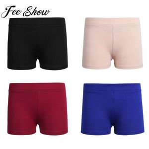 Kids Girl Elastic Waist Sports Shorts Boy-cut Bottoms Yoga Leggings for Ballet Dance Gymnastic Workout Fiess Summer Dancewear L2405