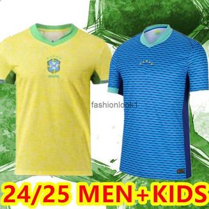 Fotbollströjor 24 25 Brasilier Vini Jr Soccer Jersey Copa America Brasil Casemiro Neymar Jr National Team GJesus Pcoutinho Shirt Away Lpaqueta Tsilva Pele Marcelo Foo Foo