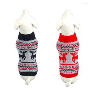 犬のアパレル冬の猫の犬のためのクリスマストナカイのセーターチワワヨークジャンパー服ペットニットウェアプルオーバー