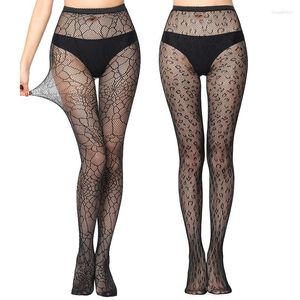 Women Socks Fashion Medias Hollow Out Lace Fishnet Stockings Sexy Jacquard Mesh Thin Tights Pantyhose Net Hole Body Stocking Wpims