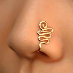 U-shaped Nose Ring Nose Clip Heart Star Crown Clip Nose Ear Clip Cuff Earring Fake Piercing Nose Studs Body Jewelry