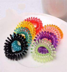 Small Size Baby Girl Coil Hair Tie Telephone Wire Coil Elastic Hair Band Children Toddler Hairband Ponytail Holder Hair Accessorie3686843