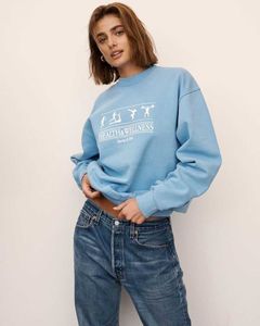 Bluzy bluzy damskie sportowe i bogate designerskie bluzy do druku bawełny swobodny sweter luźne 24ss topsjkcj