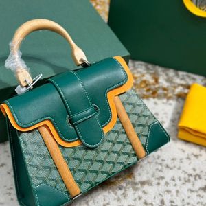 Luxury Bag designer handväska designer sommar två stilar saigon väska klassisk äkta läder trä crossbody klaff kvinnor koppling hobo pochett ssbd