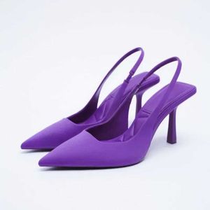 Scarpe eleganti estate 2024 nuovi sandali femminili di moda con punta di punta di punta di punta poco profonda scarpe di colore solido per le donne zapatos Mujer H240530 AGX1