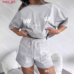 Women Tracksuits Two Pieces Set Designer New Hoodie White Foxc Set Fashionable and Sporty Short Sleeved Pullover Shorts Set 23 Colors 319
