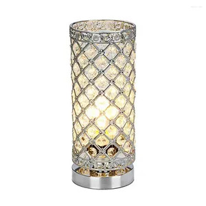 Lampy stołowe Tuda w stylu europejskim luksusowe lampy LED Crystal Lampa domowa do sypialni salon sprzęt splatanie łóżka