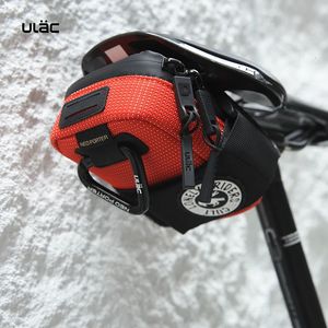 ULACミニポータブル自転車サドルバッグ0.5L防水テールバッグMTBロードバイククイックリリースバックルリアバッグサイクリングシートパック240531