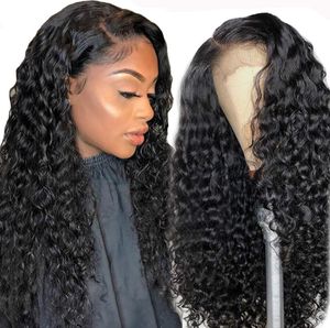 Deep Wave 13x6 13x4 الدانتيل الجبهة شعر مستعار للشعر البشري للنساء السوداء المسبق غلو برازيلي مجعد 5x5hd إغلاق الدانتيل wig3849369