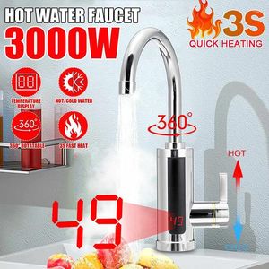 Kitchen Faucets 3000W Electric Water Heater Faucet Tap Instant Cold Heating Tankless With LED Digital Display