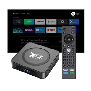 X30 ATV TV BOX ANDROID 12.0音声リモコンAllWinner H618 Android 12 4K 2GB 16GB 2.4/5.8G WiFi BTスマートセットトップボックス