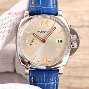 Designer Watch PAM Womens Automatic Watches 42mm Dial Red Color Mechanical Movement Tech 30m Waterproof Wristwatch Super 0anf Weng