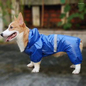 Dog Apparel Pet Waterproof Raincoat Jumpsuit Reflective Rain Coat Sunscreen Puppy Outdoor Clothes Good Price Supplies