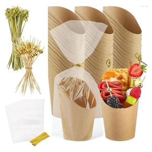 Disposable Cups Straws Individual Charcuterie 14oz Snack With Sticks Bags 50 200 Picks Popcorn Boxes For Waffle Chips