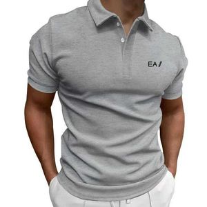 Herr t-shirts herrar ny t-shirt klassisk kortärmad polo skjorta sommar topp casual t-shirt knapp krage super stor S-4XL casual polo shirt q240530