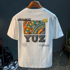 T-Shirt-Männer 2024 Sommer neuer kurzärmeliger Männermodemarke atmungsaktives T-Shirt Lose Print Trendy Top