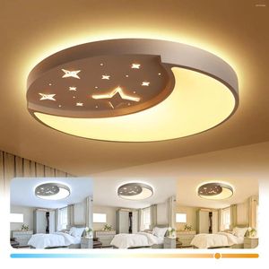 Ceiling Lights Light 30 Cm Creative Moon And Star Bedroom 3 Color Temperature Selectable Modern LED Lighting