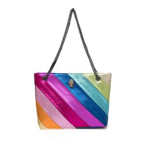 Kurt Geiger Handbag Eagle Heart Rainbow Bag Luxurys Tote Leather Reather Purse Designer Bag Mens Shopper Crossbody Pink Clutch Travel Silver Chain C EF1