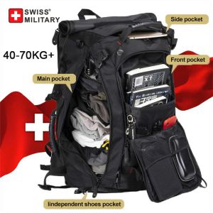 Plecak Szwajcarski podróż wojskowy Mężczyźni trwałe wielofunkcyjne laptop na świeżym powietrzu
