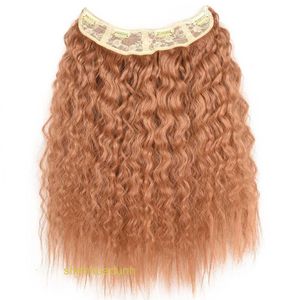 Loose Deep Wave Lace Human Hair Wigs 27 light brown mixed hair corn perm wig piece U-shaped wig receiving piece one piece wig receiving piece