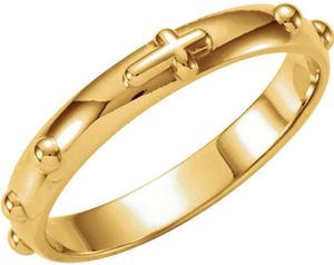 316 Stal nierdzewna religijna pierścionek anililo różaniec złota srebrna elegancka stylowa katolicka krucyfiks modlitwy różańce różańce biżuterii wi4023149