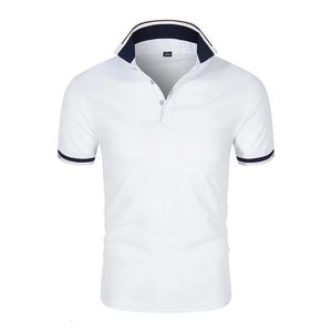 Customized image Golf Apparel Mens Summer Polo Shirt Mens Running Sports Knit Shirt Casual Business Short Sleeve T-shirt Mens 240527