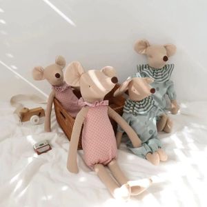 Cute Baby Mouse Plush Toys Stuffed Animal Dolls Lovely Rat With Clothes Kids Birthday Gifts for Boys Girls Toy 240524