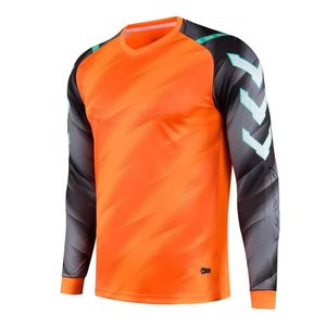 Football Jerseys Childrens Mens and Womens Football Goalkeeper Uniform Elbow Protector Football Goalkeeper Jersey Rugby Shirt Sports Set Customization G240529