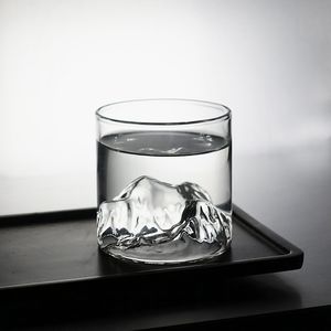 3D -berg i kopp transparent glas kaffekopp glas whisky värmebeständig tedryck mjölksaft koppar dricksglasögon