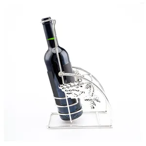Kitchen Storage Wine Rack Freestanding Decorative Metal Holder Tabletop Stand For Home Gifts Bar Decorations