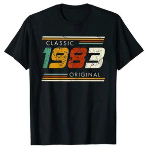 Men's T-Shirts 41 Years Old Made in 1983 Classic Original Vintage T Shirt for Men Father Days Gift Idea Classic Accessories TShirt Cotton Tees z240531