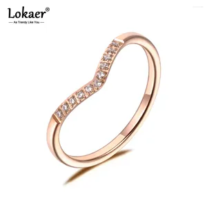 Wedding Rings Vintage V Letter Shape With CZ Clear Crystal Stone Unique Design Finger Ring Jewelry Women R19050