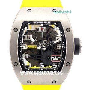 Luxury Wristwatch Richamills RM Automatisk lindning Tourbillon klockor Richamills RM Titanium Super Large Date Reference RM029 AO TI WN-0UWE