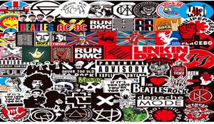 100ps Rock Sticker Music Retro Band Graffiti Jdm Stickers на DIY Guitar Motorcycle LATTOP LAGGAGE SKATEBOARD CAR Сноуборд5147297