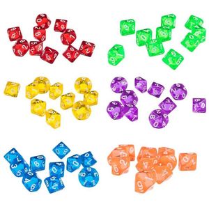 Dice Games 10pcs 10 Sided D10 Dices For RPG Role Playing Games Party Favor Board Game Lovers Dice Toy Gift S2453109