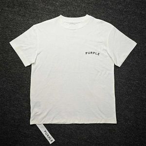 남자 티셔츠 자주색 코르크 곡선 밝은 흰색 티셔츠 J240530