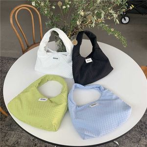 Spring Bag Style Small Crowd One Shoulder Armpit Bag Bubble Fold Cloud Letter Simple Portable Square Tide