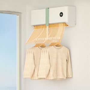 Clothes Rack Wall Mounted Folding Clothes Hanger Space-Saving Laundry Drying Rack for Home Indoor Travel