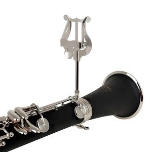 Silver Clarinet Sheet Music Clip Clamp-On Holder Lyre Brass Musical Instrument för Clarinet Tuba Parts