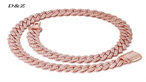 DZ NOWY ZŁOTA 10 mm Cuban Link Naszyjnik pomieszczony z cyrkonu sześciennego 4 Naszyjnik Męski Kobieta Jewelry do prezentu Naszyjnik mody x0509253282868